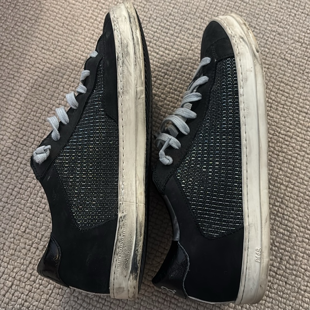 P448 John low sneaker Color: Blitz Size 40 Black/White Sparkle